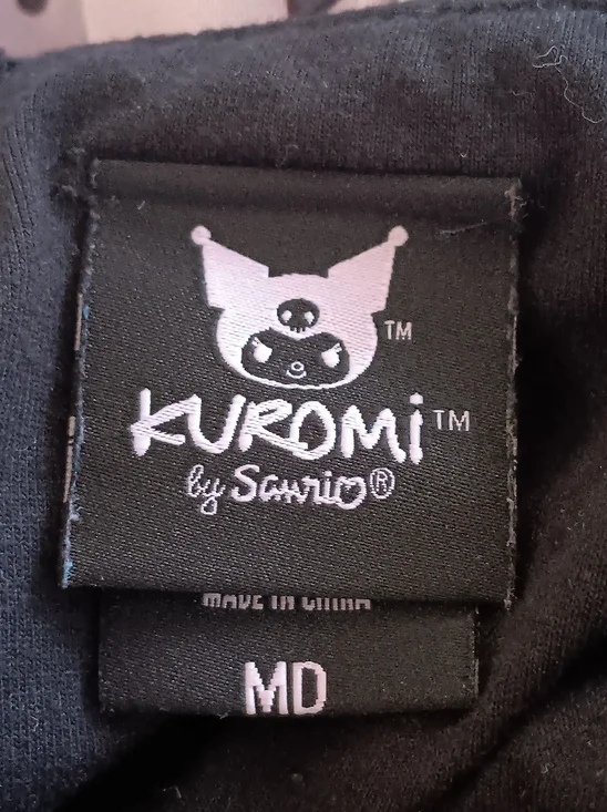 Sanrio Kuromi Lace Up Mini Skirt M Purple Black Ruffle Hem Lace Trim - Picture 5 of 6